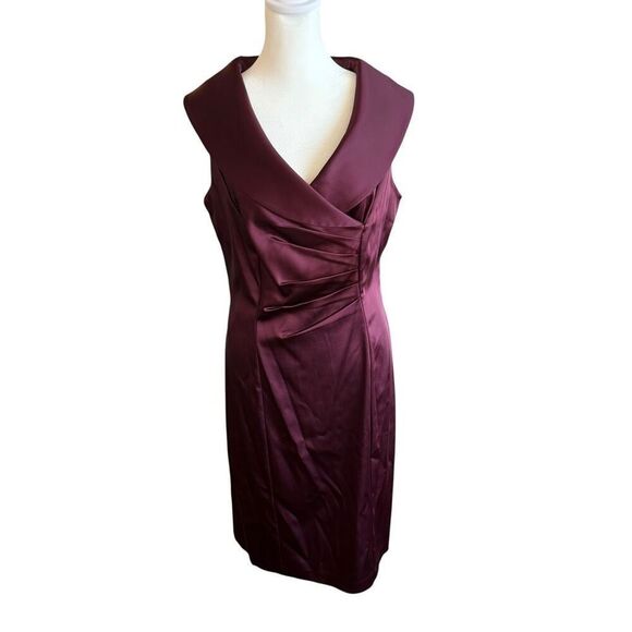 Calvin Klein formal purple wrap dress size 10 - Picture 1 of 4